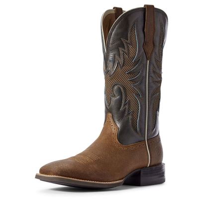 Ariat Sport Breezy VentTEK Kahverengi / Zeytin Yeşili Western Csizma Erkek (27952-392)